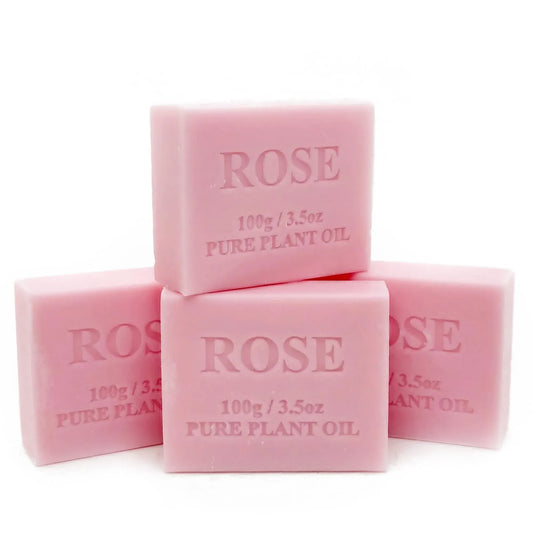 Orku 4 x 100g Rose Plant Oil Soap Bars Australian Made