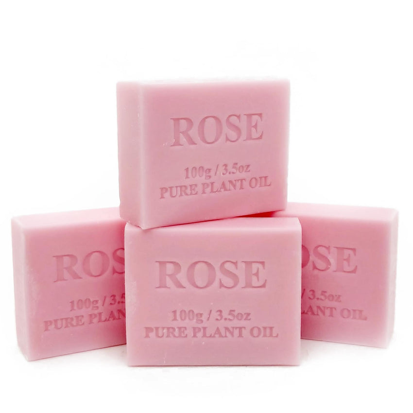 4x 100g Plant Oil Soap Rose Scent Pure Natural Vegetable Base Bar Australian Tristar Online