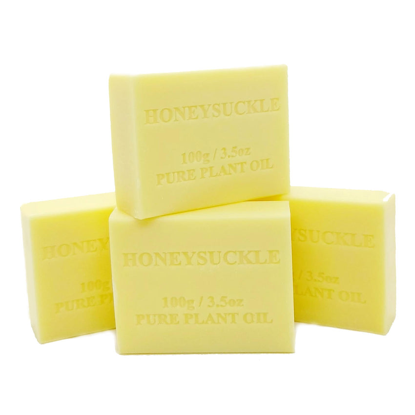 4x 100g Plant Oil Soap Honeysuckle Scent Pure Vegetable Base Bar Australian Tristar Online