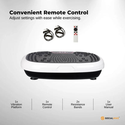 Social Hike 60cm Vibration Plate Machine Full Body Exercise Platform White