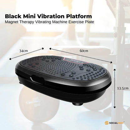 Social Hike 60cm Vibration Plate Machine Full Body Exercise Platform Black