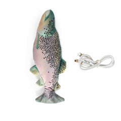 Jittering Trout Cat Toy - Flopping Dancing Fish + Catnip Silvervine Electric USB Tristar Online