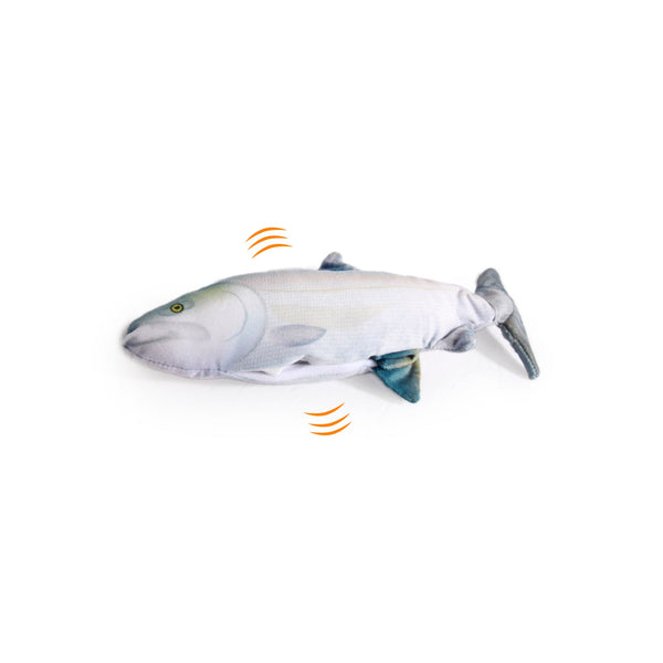 Jittering Sardine Cat Toy Flopping Dancing Fish + Catnip Silvervine Electric USB Tristar Online