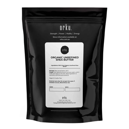 Orku 1Kg Organic Unrefined Shea Butter Raw African Karite Chunks