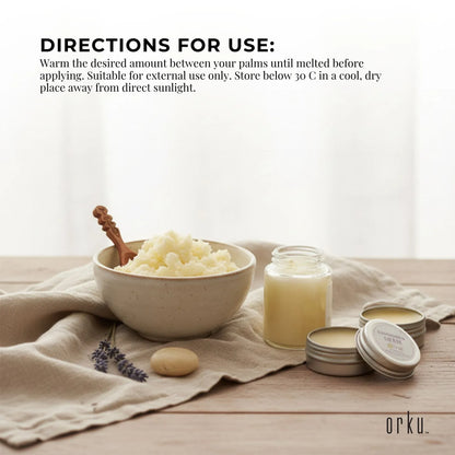 800g Organic Unrefined Shea Butter Tub - Raw Pure African Karite Chunks For Skin