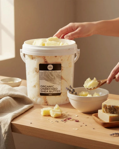 800g Organic Unrefined Shea Butter Tub - Raw Pure African Karite Chunks For Skin
