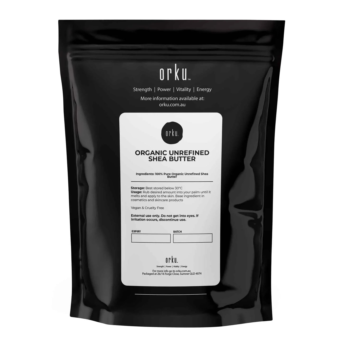 Orku 500g Organic Unrefined Shea Butter Raw African Karite Chunks
