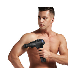 Rechargeable Percussion Massage Gun - Handheld Muscle Pistol - 6 Heads LCD Tristar Online