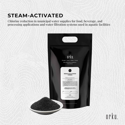 Orku Bulk 20Kg Granular Activated Carbon GAC Coconut Shell Charcoal Filtration