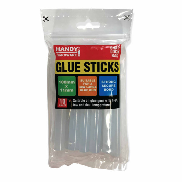 10x Hot Melt Glue Sticks 100mmx11mm Clear 10w Gun Craft Stick Adhesive Tristar Online