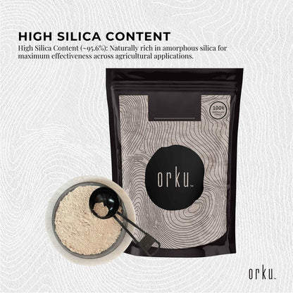 Orku 1Kg Fossil Shell Flour - Livestock Garden Pet Diatomaceous Earth