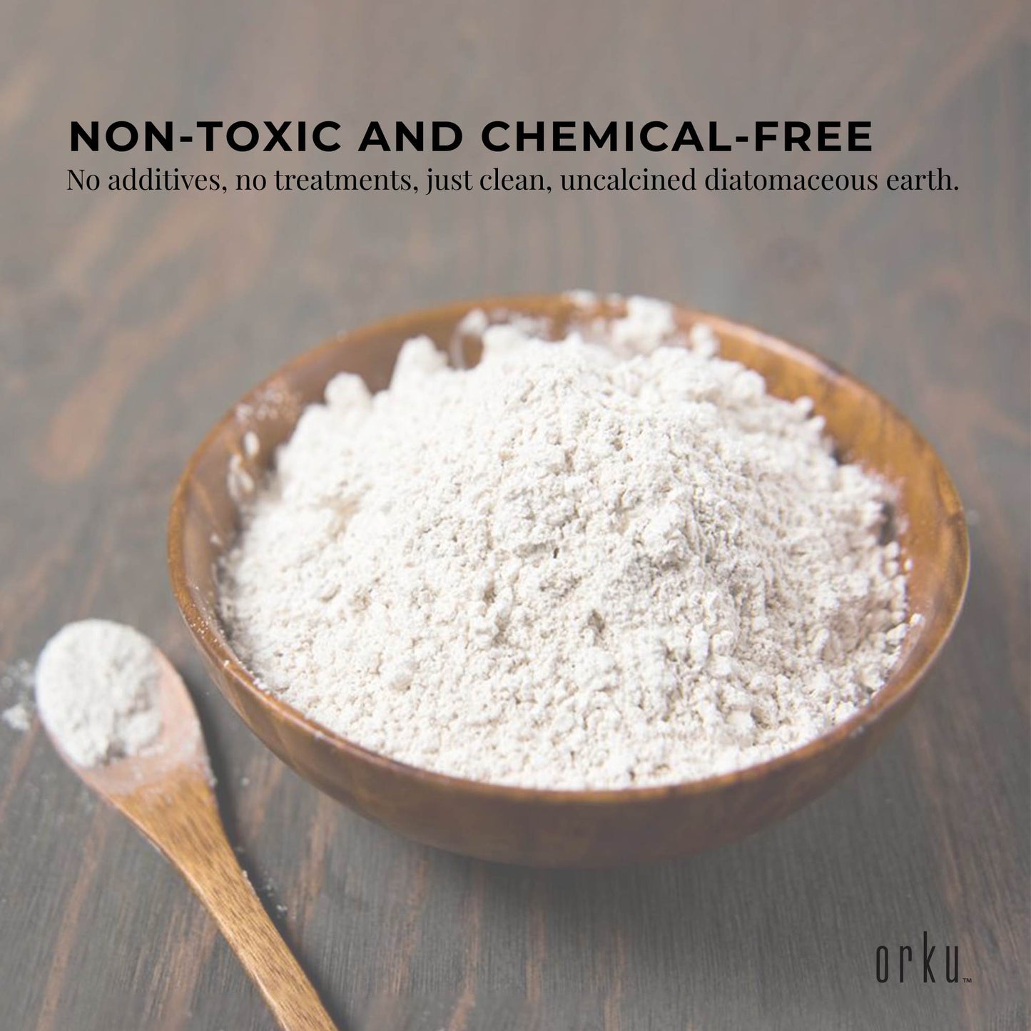 Orku 700g Fossil Shell Flour Tub - Livestock Garden Diatomaceous Earth