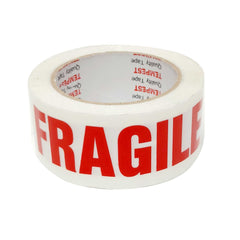 1x Fragile Packing Tape 48mmx75m - Long Rolls Red White Packaging Adhesive Label Tristar Online