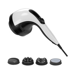 Handheld Vibration Massager Black - 4 Interchangeable Heads Adjustable Speed Tristar Online