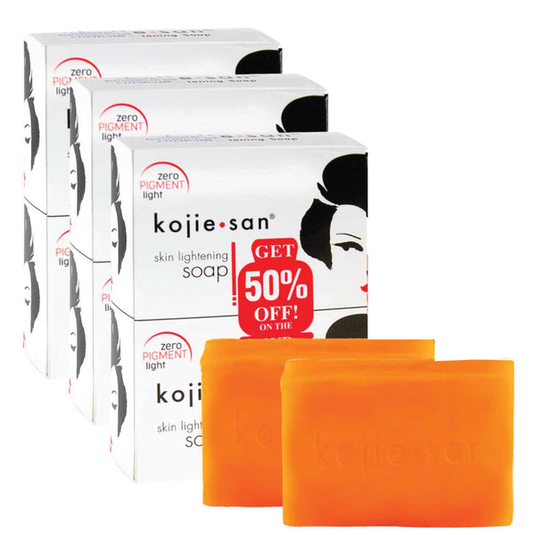 6x Kojie San Soap Bar - 135g Skin Lightening Kojic Acid Natural Original Bars Tristar Online