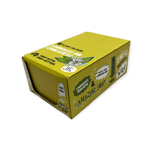 4x 100g Plant Oil Soap Lemongrass and Myrtle Scent - Pure Natural Vegetable Bar Tristar Online