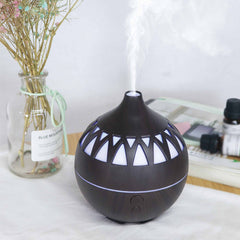 Essential Oil Aroma Diffuser - 180ml USB LED Dark Wood Mist Humidifier Tristar Online