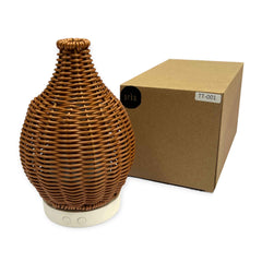 Essential Oil Aroma Diffuser and Remote - 100ml Rattan Woven Mist Humidifier Tristar Online