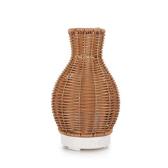 Essential Oil Aroma Diffuser and Remote - 100ml Rattan Vase Mist Humidifier Tristar Online