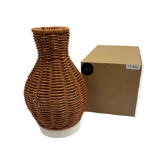 Essential Oil Aroma Diffuser and Remote - 100ml Rattan Vase Mist Humidifier Tristar Online