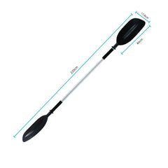 2.2M Kayak Paddle - Curved Blade Position Shift Oar Aluminium Shaft Tristar Online