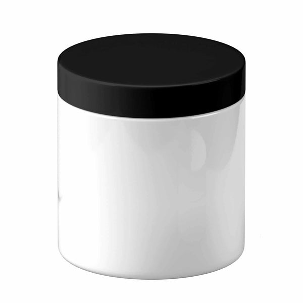5x 200g Plastic Cosmetic Jar + Lids - Empty White Cream Container Tristar Online