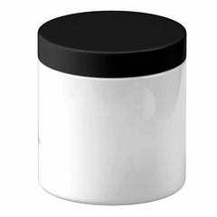 5x 600g Plastic Cosmetic Jar + Lids - Empty White Cream Container Tristar Online