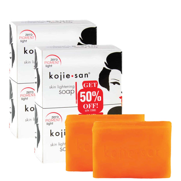 4x Kojie San Soap Bars - 135g Skin Lightening Kojic Acid Natural Original Bar Tristar Online