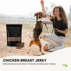 400g Dog Treat Chicken Breast Jerky - Dehydrated Australian Healthy Puppy Chew Tristar Online