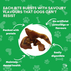 400g Dog Treat Pig Ear Strips  - Dehydrated Australian Healthy Puppy Chew Tristar Online