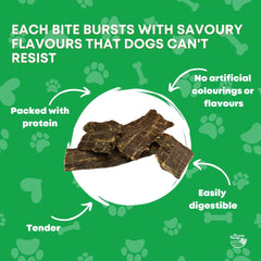 700g Dog Treat Beef Jerky Bucket - Dehydrated Australian Healthy Puppy Chew Tristar Online