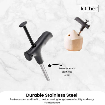 200x Kitchee Coconut Opener - Stainless Steel Hole Punch Kitchen Tool