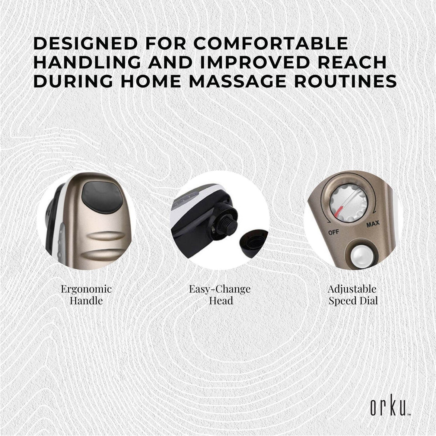 Full Body Handheld Massager Machine Champagne - 6 Massage Heads Neck Shoulder