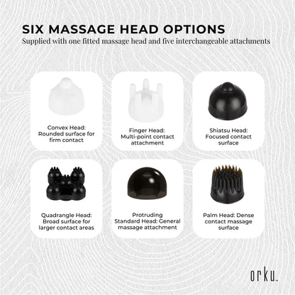 Full Body Handheld Massager Machine Champagne - 6 Massage Heads Neck Shoulder