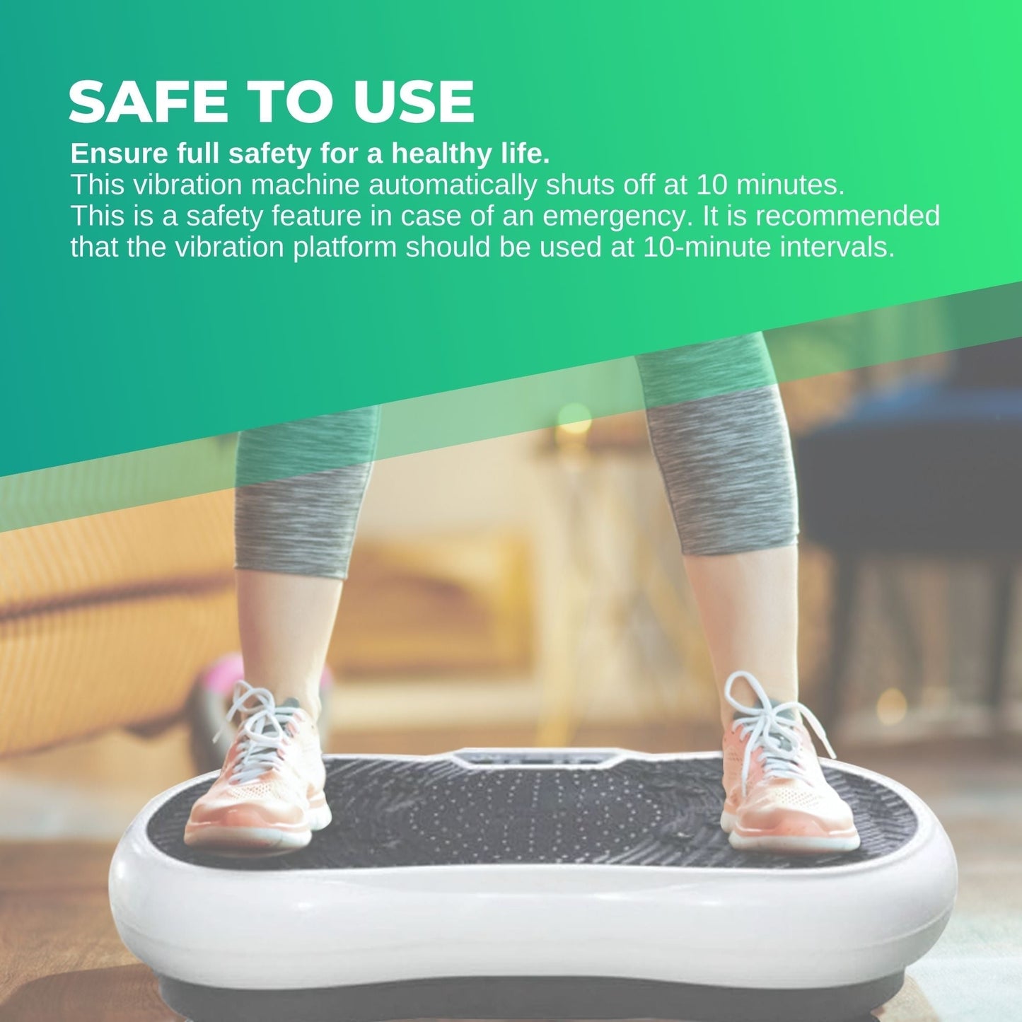 Social Hike White Vibration Machine Platform - Exercise Plate Whole Body Workout