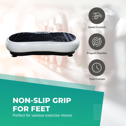 Social Hike White Vibration Machine Platform - Exercise Plate Whole Body Workout