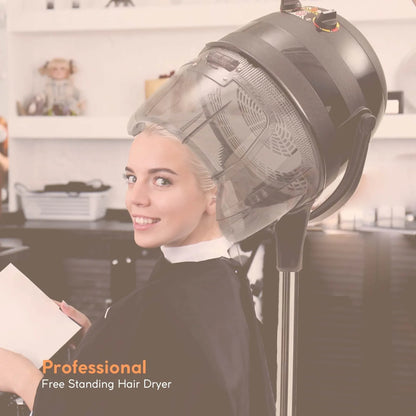 Ellie & Ruby Free Standing Hair Dryer Hood - Adjustable Salon Hairdryer