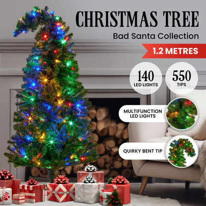 Christabelle Bad Santa 1.2m Curved Multicolour Pre-Lit Christmas Tree with 550 Tips Tristar Online