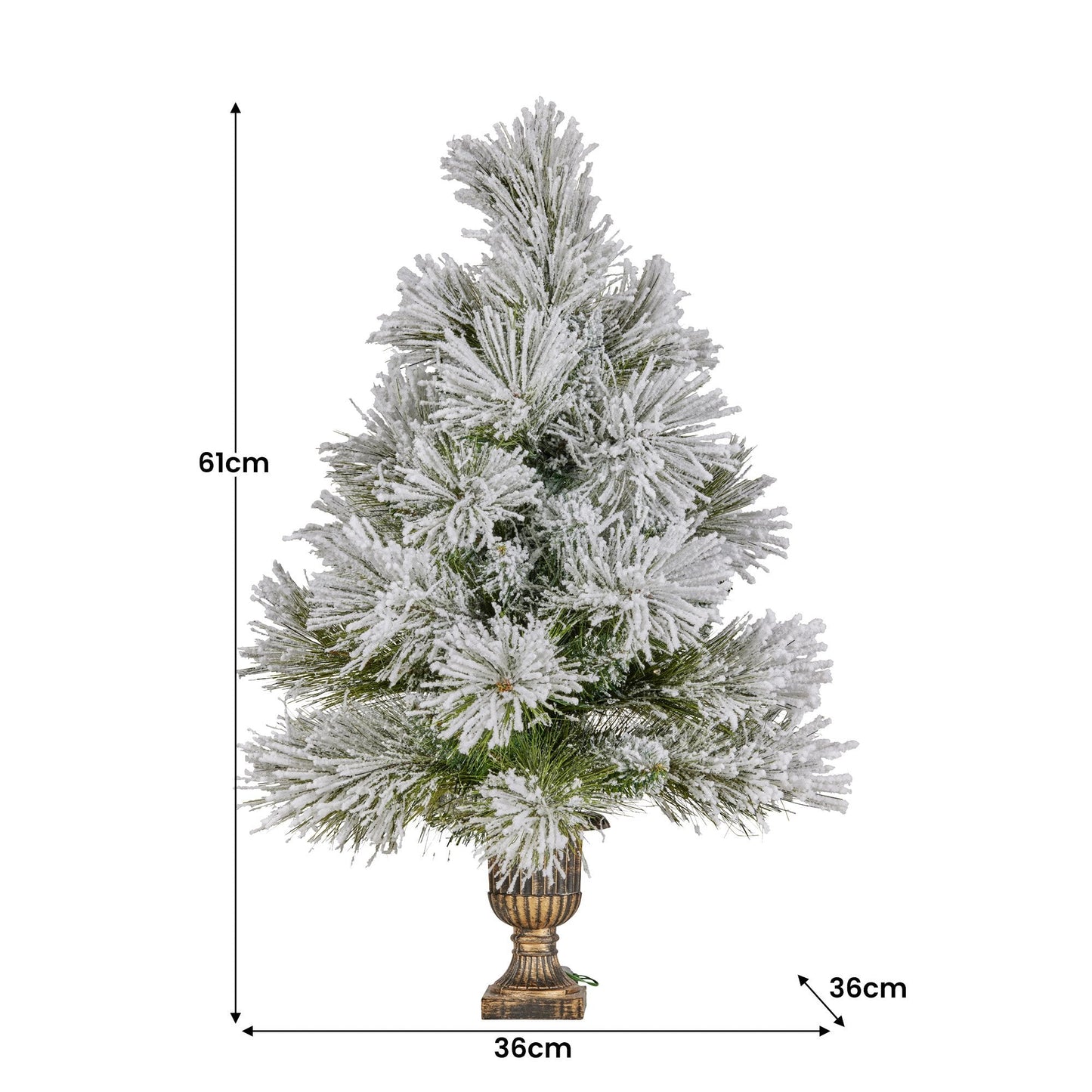 Christabelle 61cm Majestic Snow Tabletop Prelit Christmas Tree Tristar Online