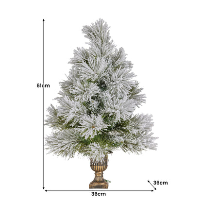 Christabelle 61cm Majestic Snow Tabletop Prelit Christmas Tree Tristar Online