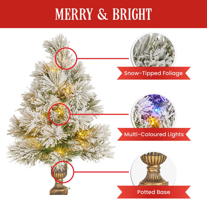 Christabelle 61cm Majestic Snow Tabletop Prelit Christmas Tree Tristar Online
