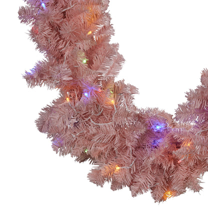 Christabelle 274cm Pretty In Pink Christmas Garland With Led Lights Tristar Online