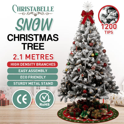 Christabelle Snow-Tipped Artificial Christmas Tree 2.1m 1200 Tips