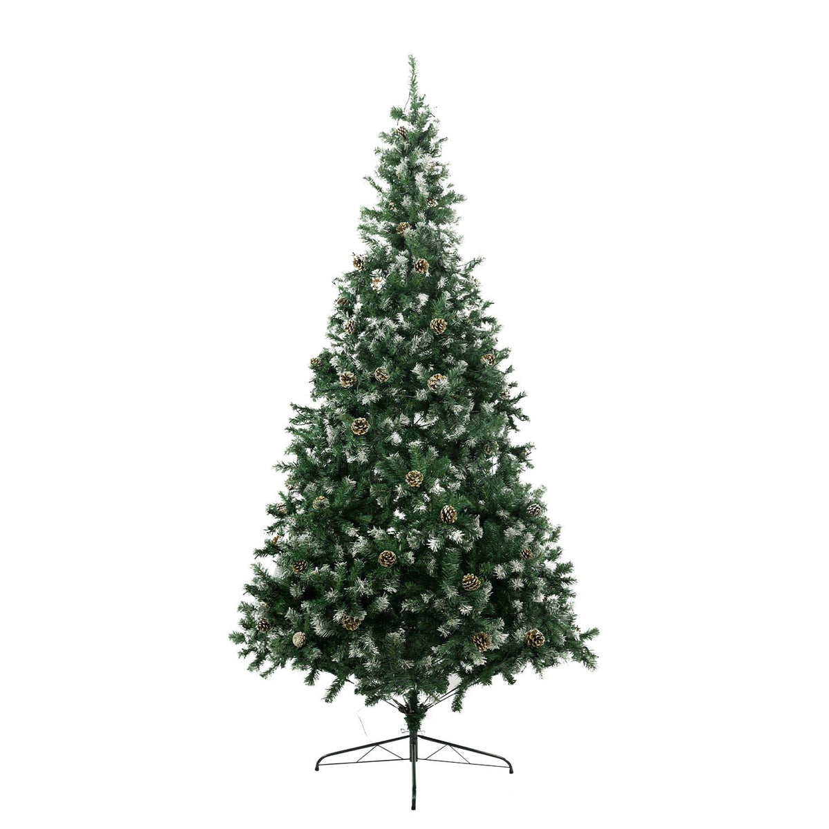 Christabelle 1.2m Pre-Lit LED Artificial Christmas Tree with Snow Tipped Needles Pine Cones Stand