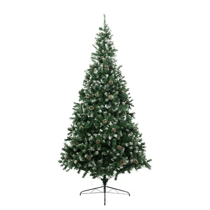 Christabelle 1.2m Pre-Lit LED Artificial Christmas Tree with Snow Tipped Needles Pine Cones Stand