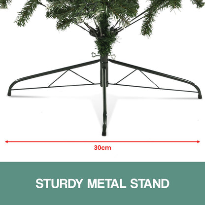 Christabelle 1.2m Pre-Lit LED Artificial Christmas Tree with Snow Tipped Needles Pine Cones Stand
