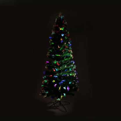 Christabelle 1.2m Pre-Lit Fibre Optic Artificial Christmas Tree with Multicolour Twinkling Star Lights