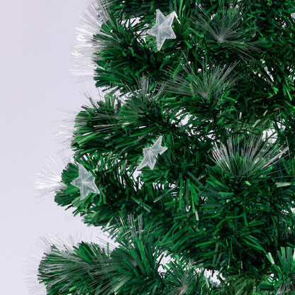 Christabelle 1.2m Pre-Lit Fibre Optic Artificial Christmas Tree with Multicolour Twinkling Star Lights