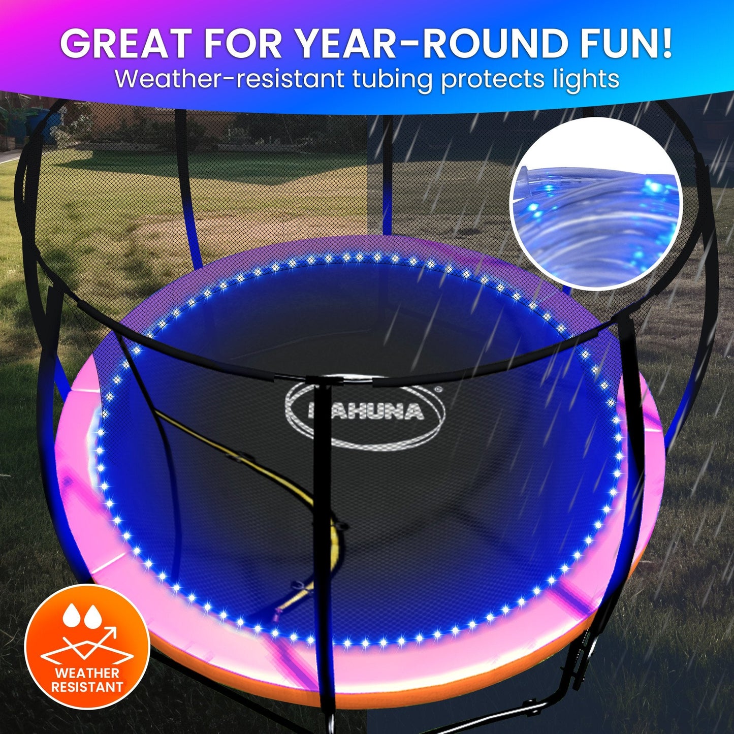 Kahuna LED Kit Suits 12ft Trampolines Multi-Colour Smart Motion Sensor Lighting with 16 colours Tristar Online