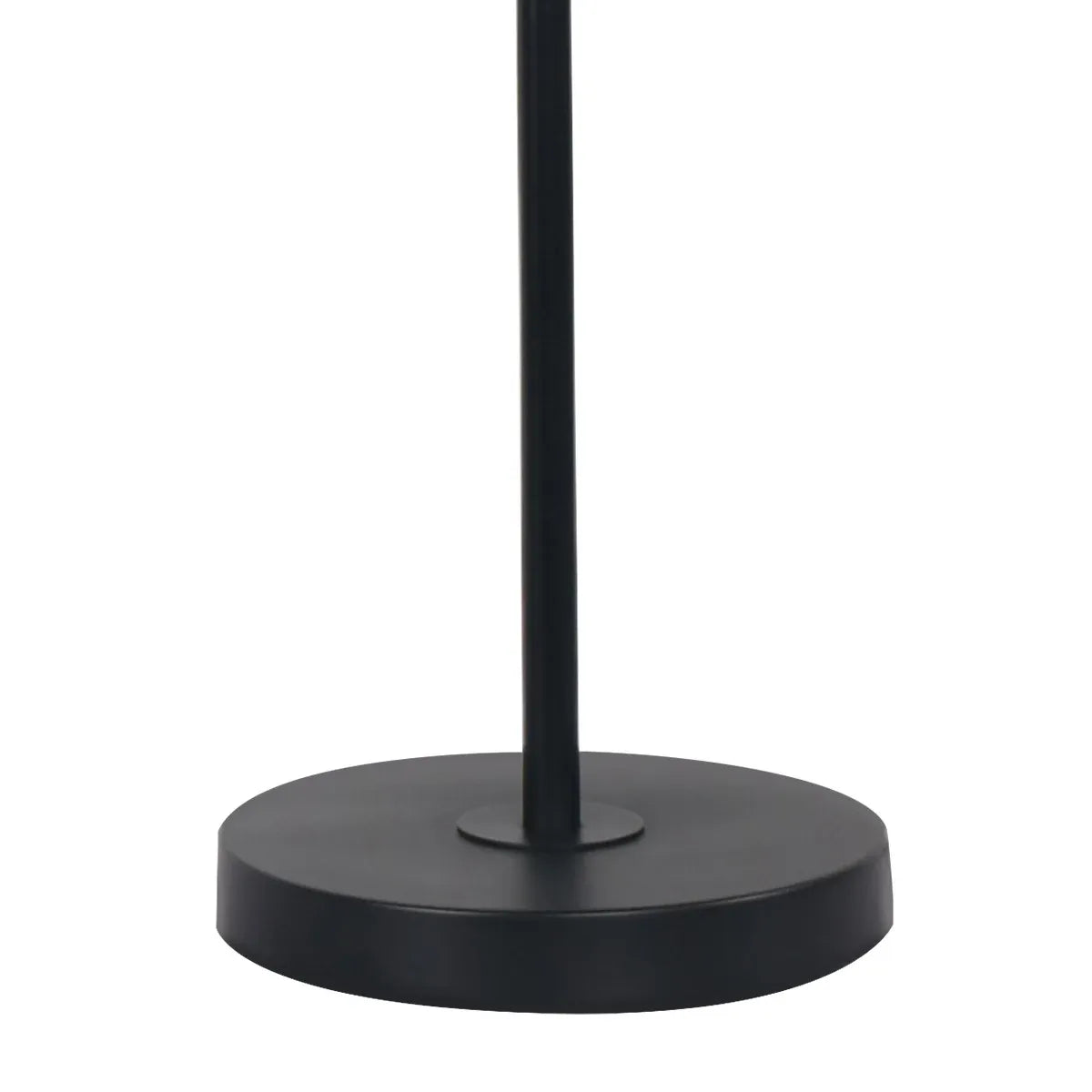 Sarantino Adjustable Black Metal Table Lamp with White Linen Fabric Shade Modern Bedside Desk Reading Light
